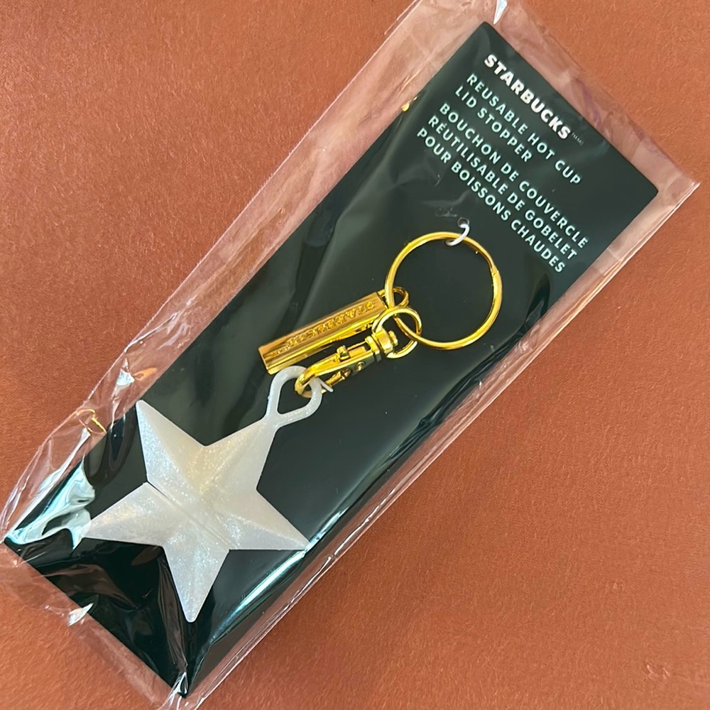 NIP STARBUCKS Reusable Star Hot Cup Lid Topper Holiday Collectible